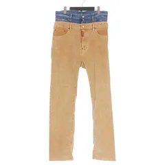 ディースクエアード DSQUARED2 23AW 642 trousers デニムドッキング コーデュロイパンツ 48 インディゴ/ベージュ S71LB1290 国内正規