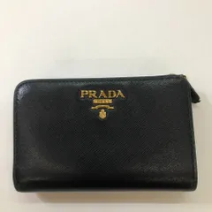 04w5776∞※【中古】 PRADA プラダ 二つ折り財布 サフィアーノ 1ML225 NERO 【八王子店】