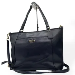 美品　COACH コーチ　2way トートバッグ　レザー　ネイビー　ショルダー