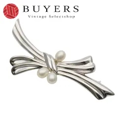 【中古】 タサキ ブローチ シルバー パール シルバー □S刻印 アクセサリー 小物 レディース 女性 TASAKI