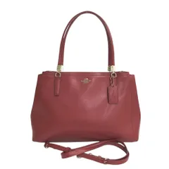 COACH コーチ  2WAY レザーハンドバッグ  レッド系  [240101537124]
