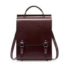 【新着商品】[MFFOR] リュック バックパック 本革 2way ショルダーバッグ 通学バッグ レディース 大容量 コンパクト 薄型 可愛い カジュアル シンプル 高見え おしゃれ 人気 通学 通勤（コーヒー）