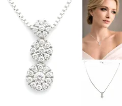 DAMIANI　ダミアーニ　マルゲリータ　トリロジー マーガレット フラワー　ダイヤモンド　ネックレス　ペンダント　28P　K18 WG　ホワイトゴールド　パヴェ ダイヤ