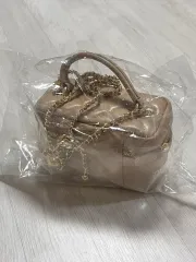 チェーン キルティング トートバッグ ベージュ