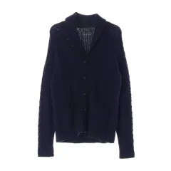 ポロラルフローレン ウール カシミア ショールカラー ケーブル ニット カーディガン ネイビー