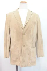 【57825】Eddie Bauer エディー・バウアー  メンズレザージャケット メンズ ベージュ