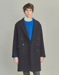 ユナイテッドアローズ ビューティー&ユース ピックド・ラペル メルトンウール ダブル チェスターコートL 105