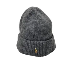 POLObyRalphLauren(ポロラルフローレン) ニット帽 ONE SIZE美品  - ダークグレー ウール