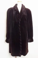 【178391】SAGA MINK サガミンク  ミンクファーコート　ミドル丈  F ブラウン