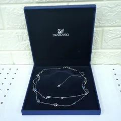 SWAROVSKI　スワロフスキー　ロング　ネックレス　2連　２WAY