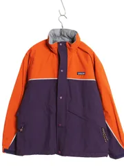 【お得なクーポン配布中!】 90s パタゴニア グリッセ ギア ジャケット キッズ 12 メンズ XS 程/ 98年製 オールド アウトドア ナイロン 裏 パイル フリース ツートン