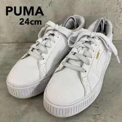 PUMA プーマ カルメン メタリック シャイン スニーカー 24cm 厚底 白 金 ホワイト ゴールド 395099-01 靴 シューズ カジュアル ストリート 脚長効果 スタイルアップ おしゃれ かわいい 希少 レア ★ ■■