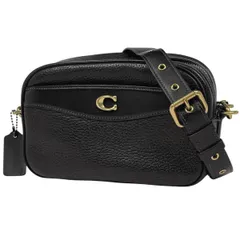 コーチ COACH ロゴ ショルダーバッグ カメラバッグ ショルダーバッグ レザー ブラック CC386 レディース 【中古】