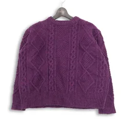 BEAMS BOY ビームス ボーイ 秋冬 ウール100％★ デザイン編み ニット セーター Sz.F レディース