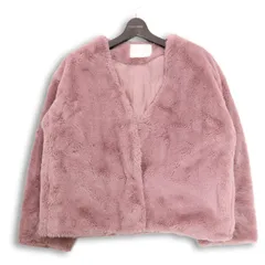 CECIL McBEE セシルマクビー 秋冬 中綿★ フェイクファー ショート ボア ジャケット コート Sz.M レディース