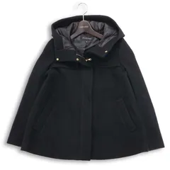 JILL by JILLSTUART ジルバイジルスチュアート ウール★ フーディー ジップ Aライン ショート コート Sz.S レディース 黒