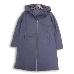 PROFILE プロフィール 秋冬 ダウン★ フーディー ジップ ロング コート Sz.38 レディース 紺 ネイビーのサムネイル