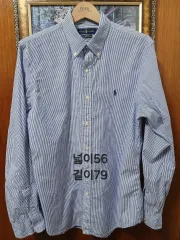 ポロ ポプリン シャツ Lサイズ ストライプ