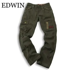 EDWIN エドウィン KV452 EXCLUSIVE VINTAGE MODEL★ 裏起毛 防風 立体裁断 ストレッチ カーゴ パンツ Sz.S メンズ