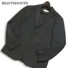 BEAUTY&YOUTH ユナイテッドアローズ 通年★ アンコン テーラード ジャケット Sz.M メンズ 灰 グレー