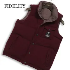 FIDELITY フィデリティ 通年 ウール★ ダウン フェザー リバーシブル ベスト Sz.M メンズ