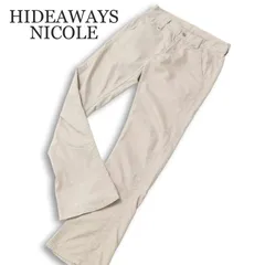 HIDEAWAYS NICOLE ハイダウェイ ニコル 通年★ ストレッチ スリム シューカット パンツ Sz.44 メンズ グレーのサムネイル