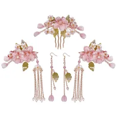 ヘアアクセサリー 桜の花 ピンクの髪飾り 【5点セット】 髪飾り ヘアピン