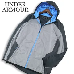 UNDER ARMOUR アンダーアーマー 裏起毛★ ロゴ パーカー ジャケット ブルゾン Sz.XL メンズ 灰 大きいサイズ トレーニング