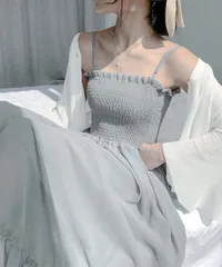 【日本倉庫即納】 キャミワンピース カーディガン2点セット