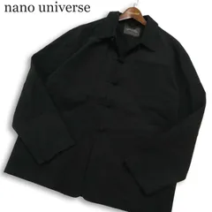 nano universe ナノユニバース 通年★ カバーオール チャイナ ワーク ジャケット Sz.M メンズ 黒