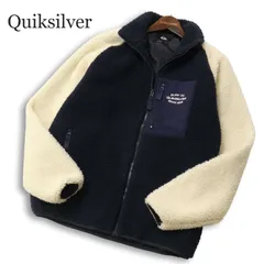 Quiksilver クイックシルバー 秋冬 ロゴ刺繍★ フリース ボア ジャケット ブルゾン Sz.S メンズのサムネイル