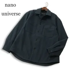 【美品】nano universe ナノユニバース 秋冬★ ウールライク 長袖 シャツ ジャケット Sz.S メンズのサムネイル