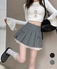 【日本倉庫即納】 ボックスプリーツスカート ミニスカート夏