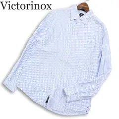Victorinox ビクトリノックス 通年 ロゴ★ ギンガム チェック 長袖 ボタンダウン シャツ Sz.L メンズのサムネイル