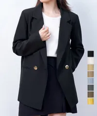 【日本倉庫即納】 ダブルボタンテーラードジャケットミドル丈_2