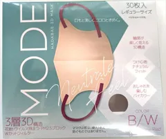【3セット】肌映え３Ｄマスク・モード　ベージュ／ワインレッド