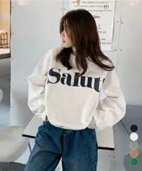 【日本倉庫即納】 英字ロゴトレーナー裏起毛スウェット韓国風