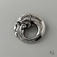 ジョージジェンセン ブローチ 10 フィッシュ 魚 Silver 925 ヴィンテージ Georg Jensen