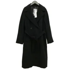 マックスマーラ ウィークエンドライン MAX MARA WEEKEND LINE 15-01-60123 ウール ロング コート ダブルブレスト チェスター 44 ブラック