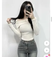 エイブリー ヘイゼル 起毛 オフショルダー アシンメトリー ニット ゴージ