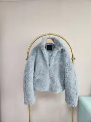 LOLTHEDICE スカイ ブルー フェイク ファー ジャケット