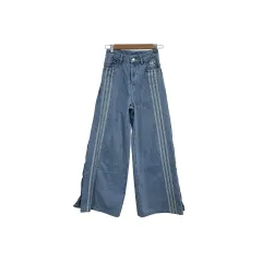 25 アディダス ルーズフィット トラック ブルー デニム パンツ