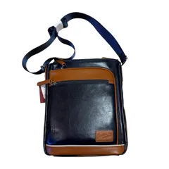 B092 ヤマトインターナショナル株式会社 Crocodile（クロコダイル）ショルダーバッグ ネイビー ブラウン カジュアル