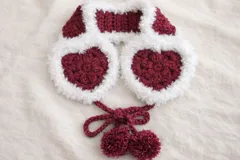 もふもふイヤーマフ ハートモチーフ