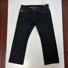DIESEL VIKER デニム パンツ W34 USA製 ボタンフライ レギュラー ストレート 濃紺 ディーゼル バイカー リジット ジーンズ ボトム