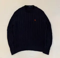 ポロ ラルフローレン ケーブル編み ニット ネイビー