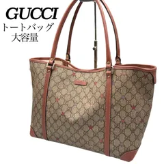 希少✤大容量【GUCCI／グッチ】トートバッグ／ビジネスバッグ　GG スプリーム スター／星　PVC×レザー 0202