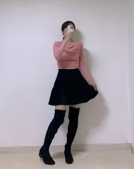 新品 Sサイズ ベルベット ミニ スカート ブラック ハイクオリティ