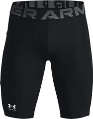 アンダーアーマー UNDER ARMOUR UA ヒートギアアーマー ロング ショーツ メンズ インナー スパッツ ショートタイツ スポーツウェア トレーニング アンダーウェア 着圧 コンプレッション  1361602 001 BLACK/WHITE