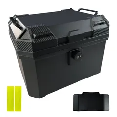 【在庫セール】36L 45L 原付ボックス 62L大容量 ダイヤルロック リアボックス バックレスト付き 軽量 バイク 取付ベース付 簡単脱着 オートバイボックス 四角型 ブラック トップケース ヘルメット収納 ツーリング WAITREEオートバイボックス キ